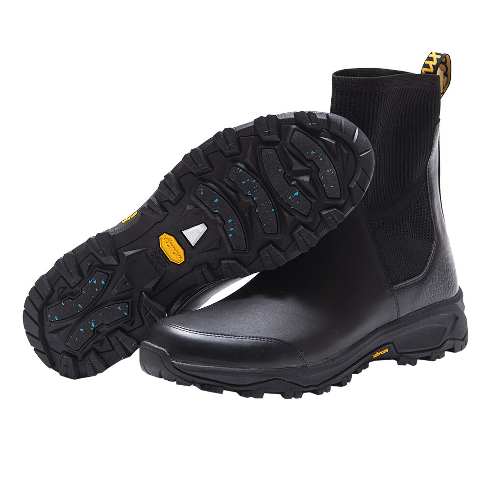Vibram Luxury Rubber Mens Boots Black Australia (LFK642385)